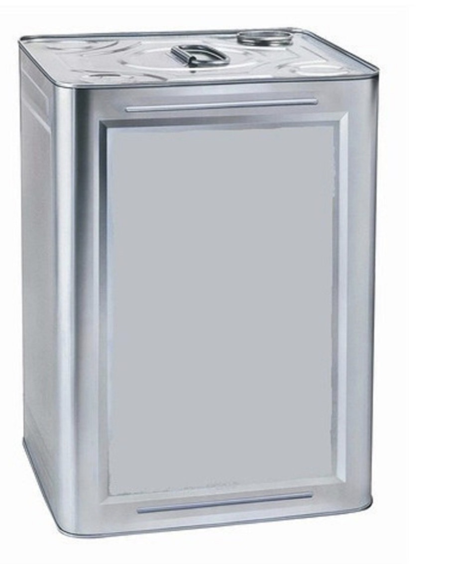 Rectangular metal tin container